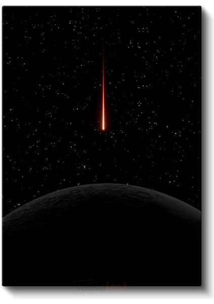 Meteor Yağmuru - Karanlık Gökyüzünde Işık Izi Kanvas Tablo fiyatları