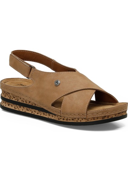166953.Z5FX Taba Kadın Düz Sandalet