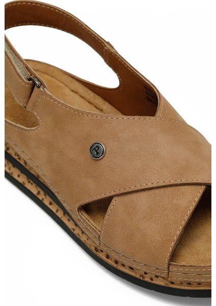 166953.Z5FX Taba Kadın Düz Sandalet