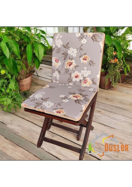 40X80 Çiçek Desenli Saten Fermuarlı Bağcıklı Biyeli Sırtlı Sandalye Minderi 3 cm fiyatları