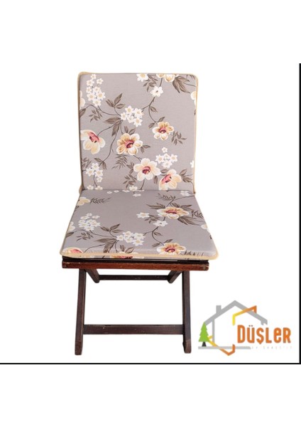 40X80 Çiçek Desenli Saten Fermuarlı Bağcıklı Biyeli Sırtlı Sandalye Minderi 3 cm modelleri