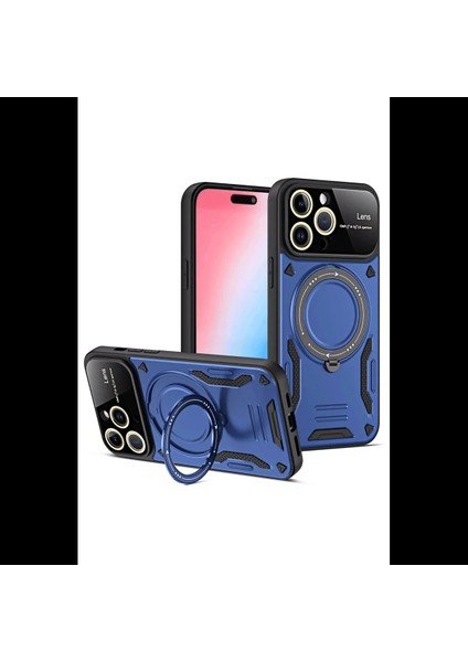 iPhone 16 Pro Max Kılıf Joy Lens Standlı Kapak