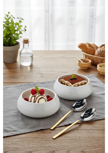 2’li Set Porselen Çorba, Tatlı ve Meze Kasesi 14X6 cm indirimleri