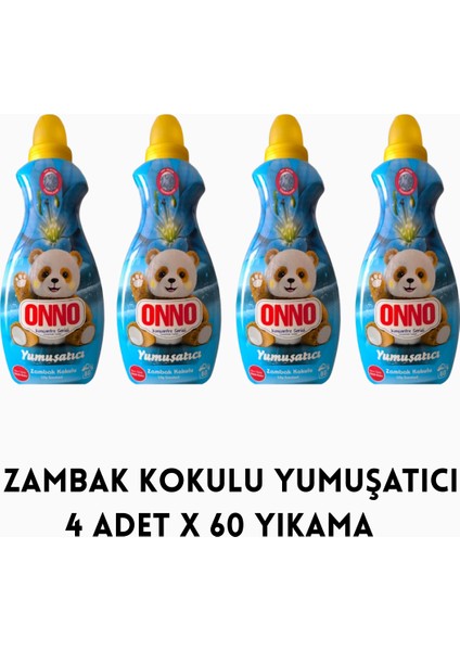 Zambak Kokulu Çamaşır Yumuşatıcı 4 Adet x 60 Yıkama