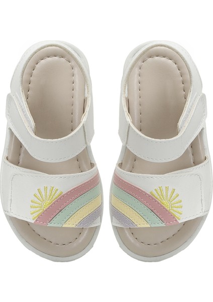 SUUP.B5FX Beyaz Kız Çocuk Sandalet
