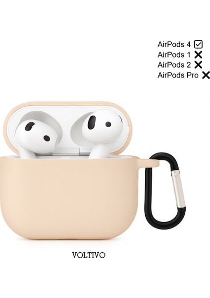 Airpods 4. Nesil Uyumlu Renkli Kir Tutmaz Silikon Kancalı Kılıf modelleri