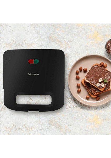 Mini Tost Makinesi, Siyah, Pratik ve Leziz Tostlar Için Güçlü ve Şık Tasarım