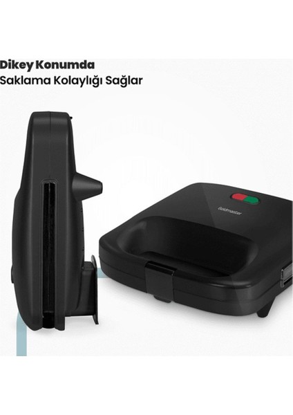 Mini Tost Makinesi, Siyah, Pratik ve Leziz Tostlar Için Güçlü ve Şık Tasarım fiyatları