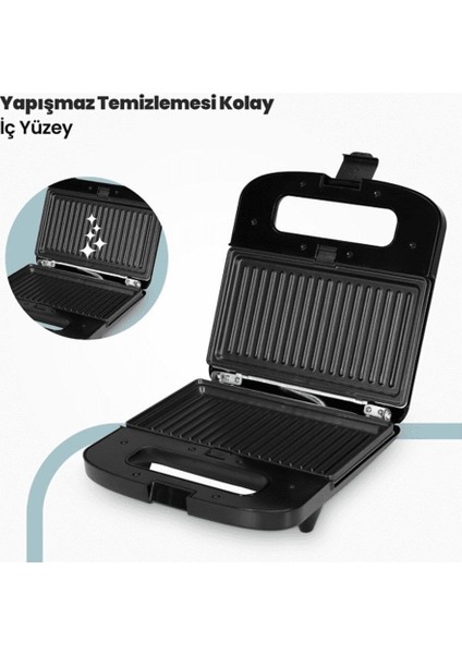 Mini Tost Makinesi, Siyah, Pratik ve Leziz Tostlar Için Güçlü ve Şık Tasarım modelleri