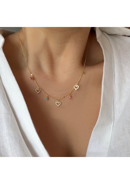 Çelik Kalp Charm Kolye