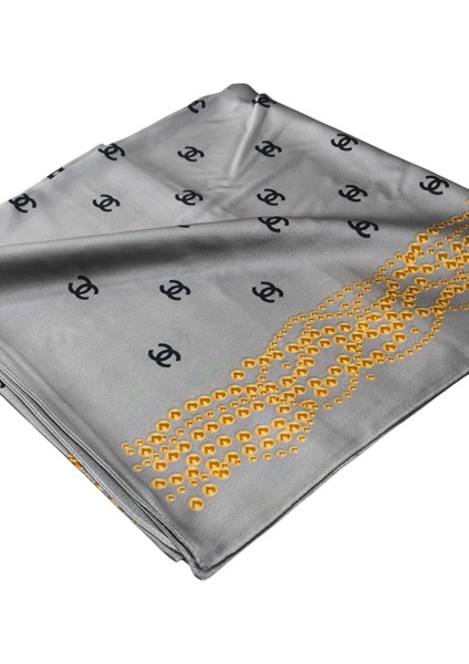 C Desen Incili Model Vual Ipek Şal Gümüş fırsatları