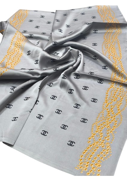 C Desen Incili Model Vual Ipek Şal Gümüş indirimleri