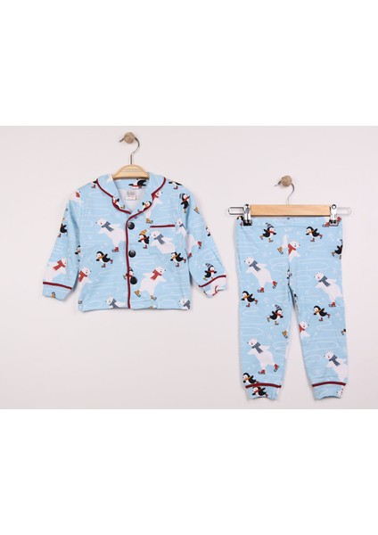 Bebek Düğmeli Pijama Takımı