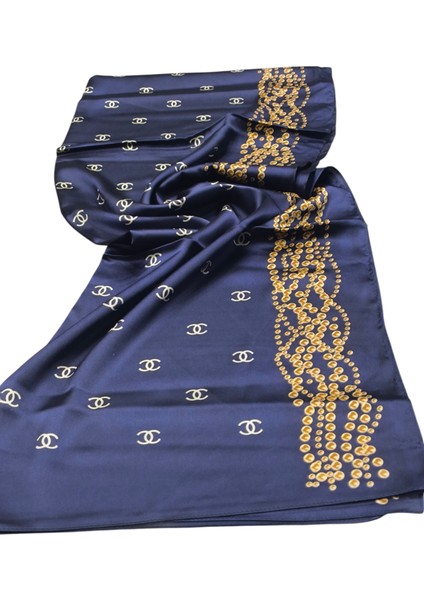 C Desen Incili Model Vual Ipek Şal Lacivert fiyatları