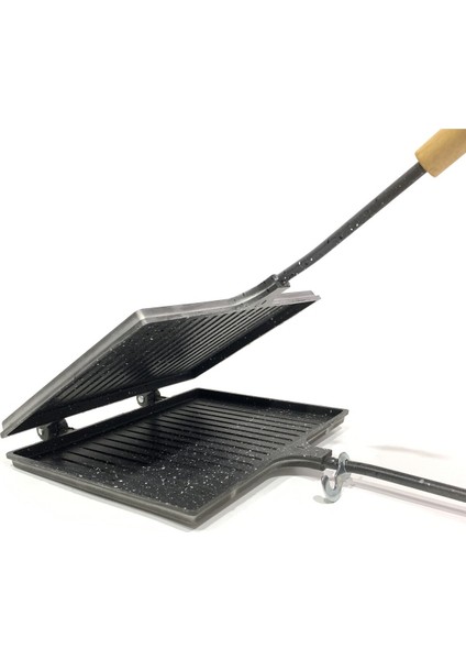 Sağlam ve Şık Ocak Üstü Iç Granit Yapışmaz Tost Makinesi 23X17 cm modelleri