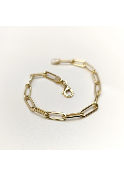 4.5mm Ataç Zincir Bileklik Künye 14 Ayar Altın Hd Videolu fiyatları