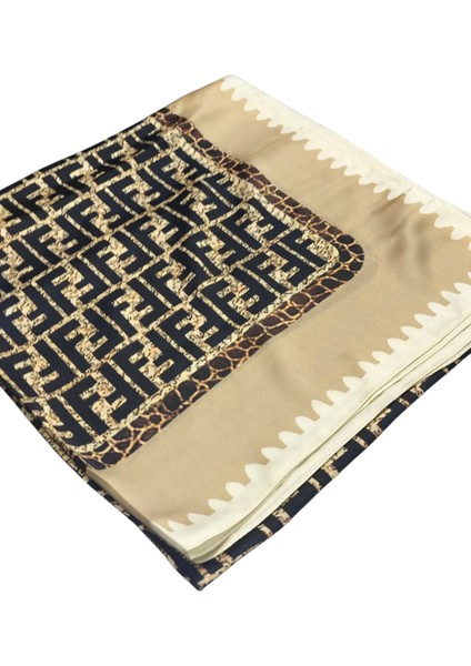 F Desen Vual Ipek Şal Bej Siyah fiyatları