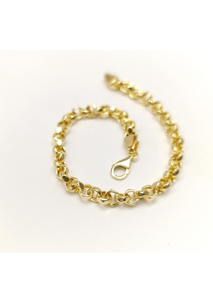 5.3mm Rolo Doç Zincir Bileklik Künye 14 Ayar Altın Hd Videolu fiyatları