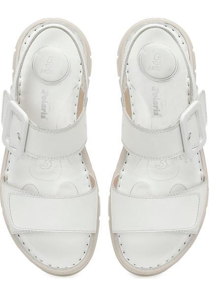 166245.Z5FX Beyaz Kadın Comfort Sandalet