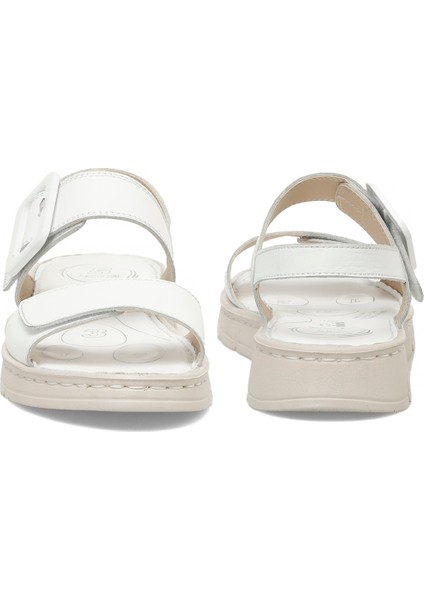 166245.Z5FX Beyaz Kadın Comfort Sandalet