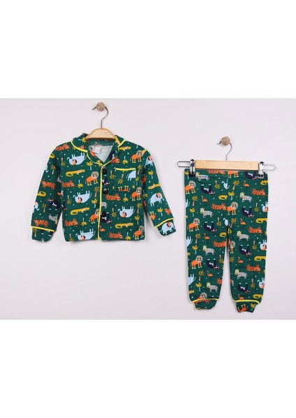 Bebek Düğmeli Pijama Takımı