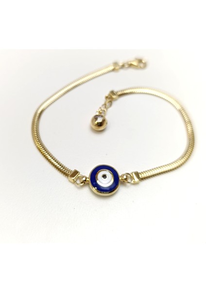 Çift Taraflı Mineli Göz Bileklik Künye 14 Ayar Altın Hd Videolu fiyatları