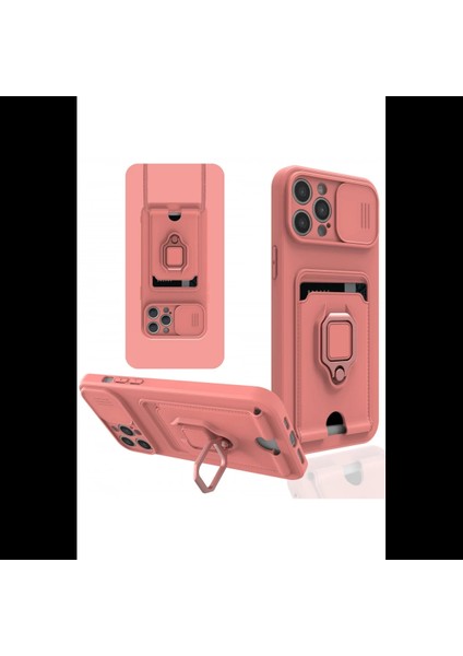 iPhone 12 Pro Kılıf Zuma Kartvizitli Yüzüklü Silikon