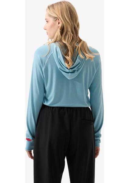 Kadın Termal Kapşonlu Sweatshirt 2. Seviye 5938 - Mavi fiyatları