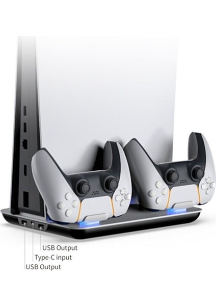 Playstation 5 Multifunctional Konsol Soğutma Standı ve Oyun Kolu Şarj ISTASYONU-TP5-05102