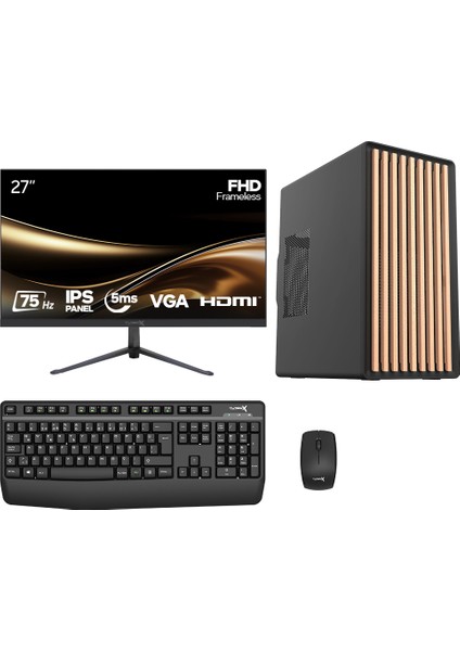 TX8098 I7 14700 16GB Ddr4 Ram 512GB M.2 Nvme SSD 27 Inç Monitör Masaüstü Ofis Hazır Sistem