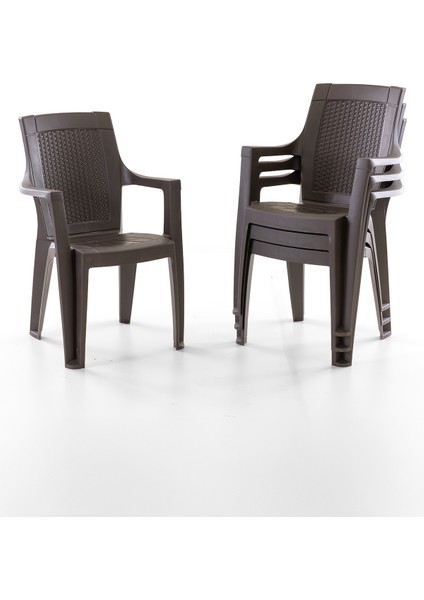 Efes 4 Kişilik Rattan Masa Sandalye Takımı Kahve fiyatları