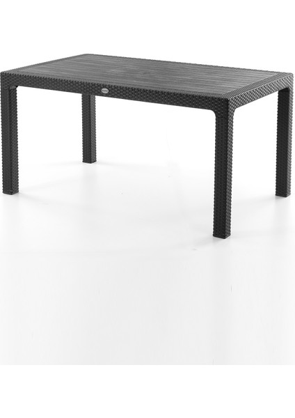 Side 6 Kişilik Rattan Masa Sandalye Takımı Siyah fırsatları