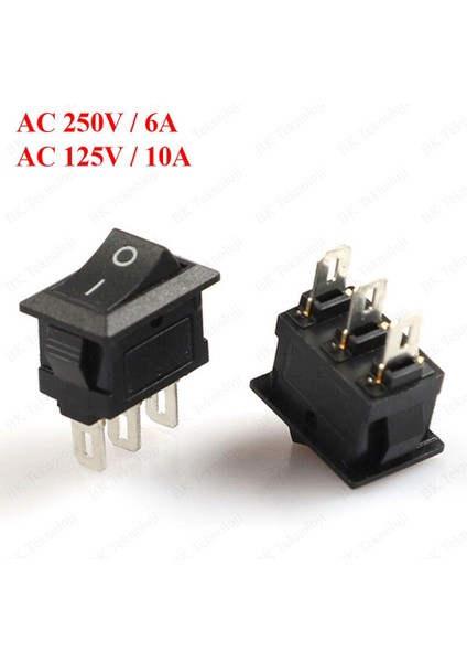 3 Pin Rocker On/off Işıksız Power Anahtar 2 Adet fiyatları