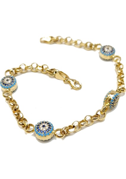 Göz Bileklik Künye 14 Ayar Altın Hd Videolu