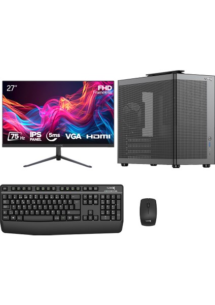 TX7548 I7 10700 16GB Ddr4 Ram 512GB M.2 Nvme SSD 27 Inç Monitör Masaüstü Ofis Hazır Sistem