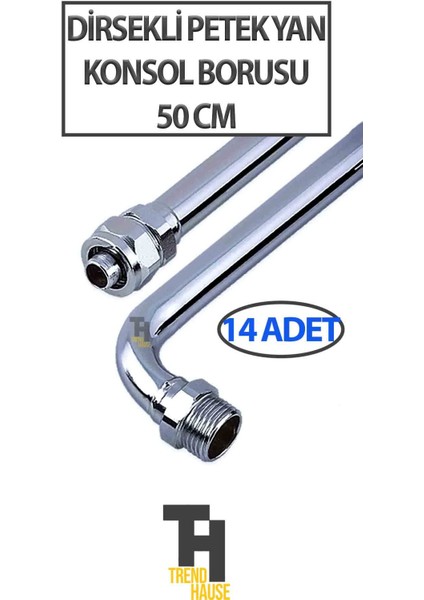 Petek Yan Konsol Borusu Dirsekli 50 cm (14 Adet)