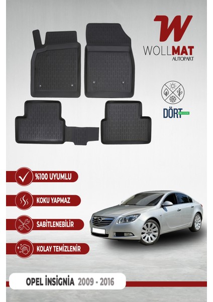 Opel Insignia Paspas 2009 2016 Arası 3D Havuzlu Paspas Seti