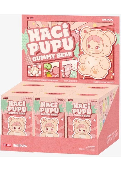 Popmart 6 Adet Full Set Haci Pupu Gummy Bear Ithal Labubu 6’lı Set