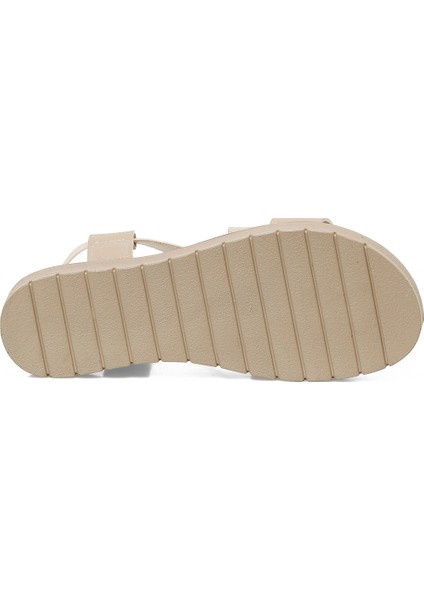 25S-275 5fx Bej Kadın Düz Sandalet
