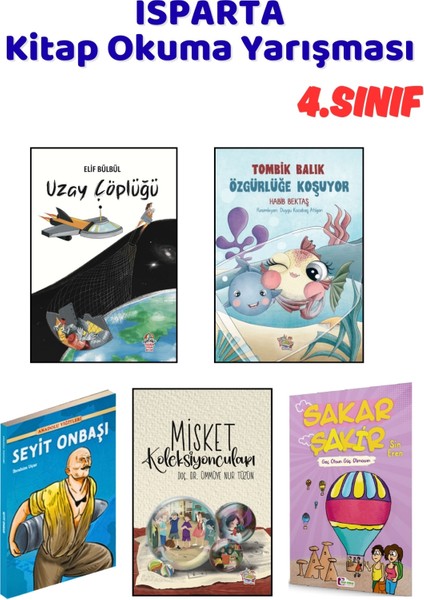 Isparta Kitap Okuma Yarışması 4.sınıf Kitapları, 5 Kitap Set, 4.sınıf Masal Öykü