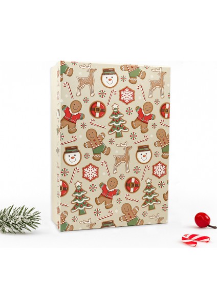 25×34×10 cm Premium Yılbaşı Hediye Kutusu – Özel Tasarım Kalın Karton Model 1 No:9