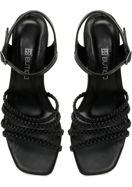 25S-558 5fx Siyah Kadın Topuklu Sandalet