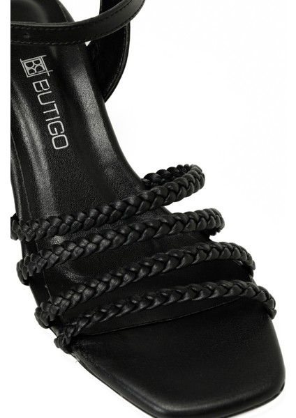 25S-558 5fx Siyah Kadın Topuklu Sandalet