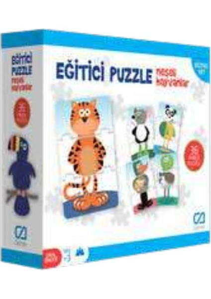 Eğitici Puzzle - Neşeli Hayvanlar