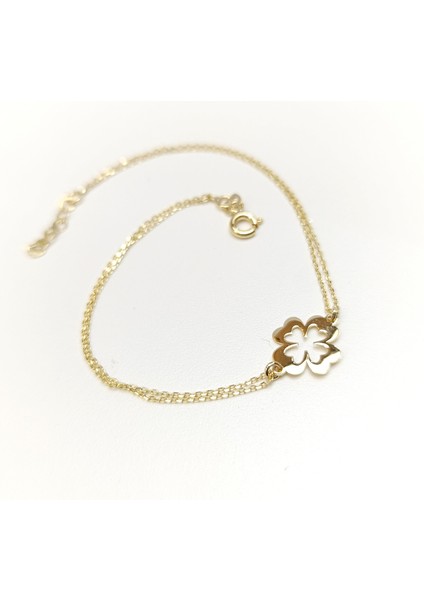 Yonca Bileklik Künye 14 Ayar Altın Hd Videolu modelleri