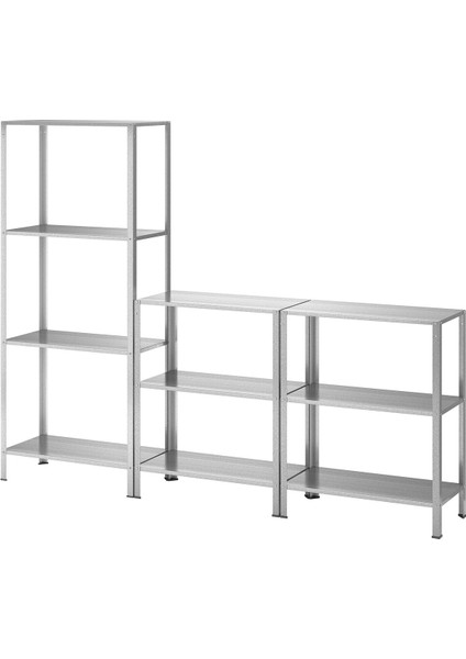 Dış Mekan Raf Ünitesi, Gri, 180X27X74-140 cm
