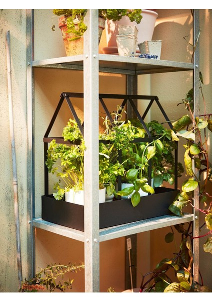 Dış Mekan Raf Ünitesi, Gri, 180X27X74-140 cm fiyatları