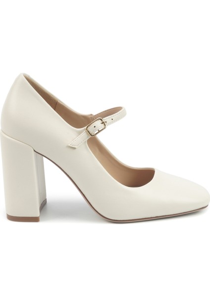 Edgar 5pr Kırık Beyaz Kadın Topuklu Ayakkabı