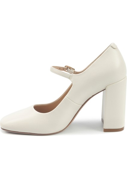 Edgar 5pr Kırık Beyaz Kadın Topuklu Ayakkabı