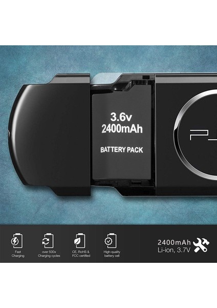 Psp 2000-3000 Uyumlu 2400MAH Şarj Edilebilir Pil fiyatları
